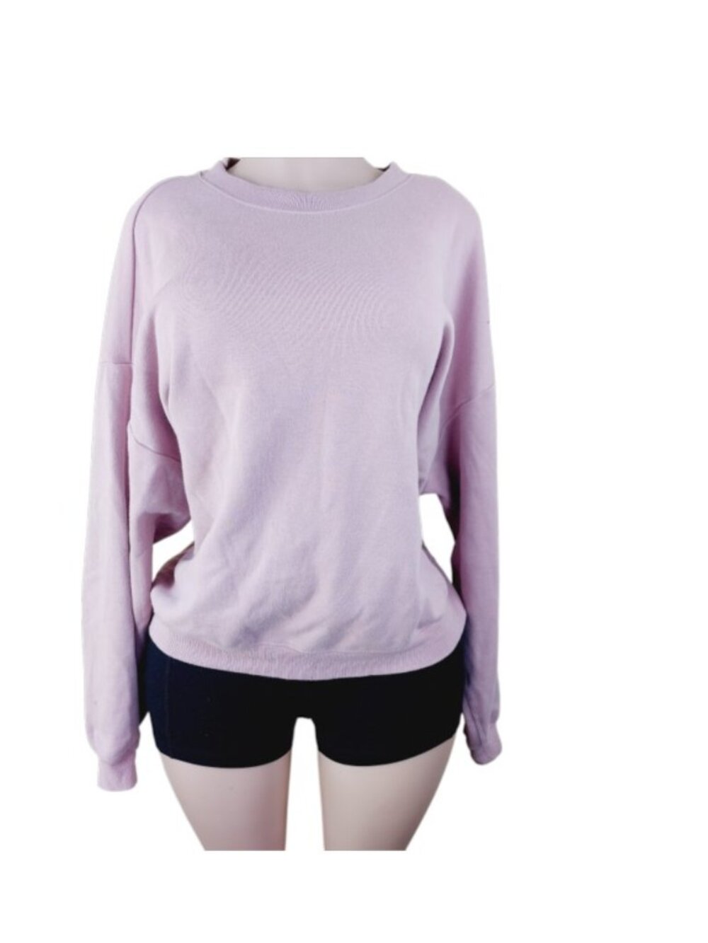 Skims Women's Pink Crew Neck Long Sleeve Pullover Casual Sweatshirt Size 3X